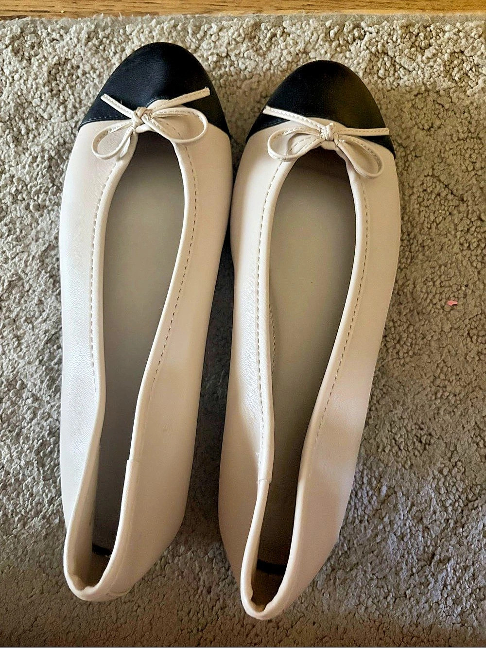 H&M Ballet Flats with Bow White US 7